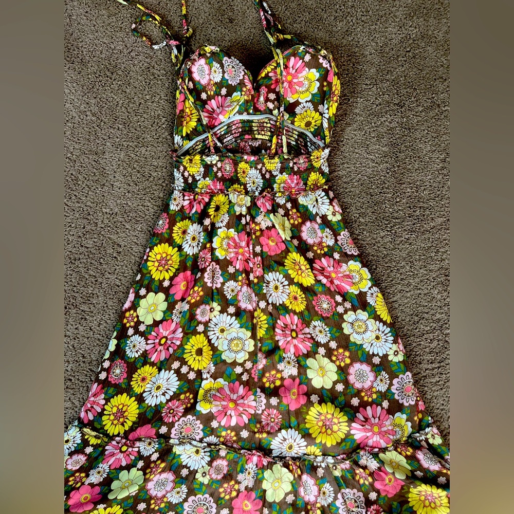 Floral Halter Dress size Medium